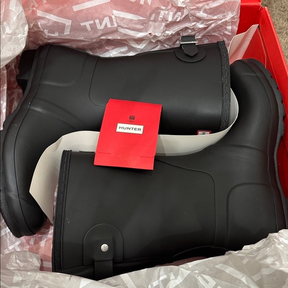 Hunter The Original Short Black Boots Size 10 NEW - Picture 7 of 8